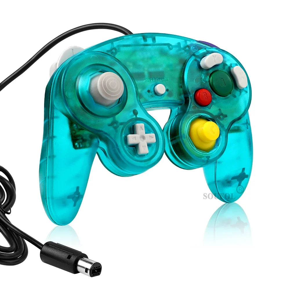 New Replacement Transparent Game Controller Gamepad Wired Handheld Joystick For NGC GameCube Video Game Console