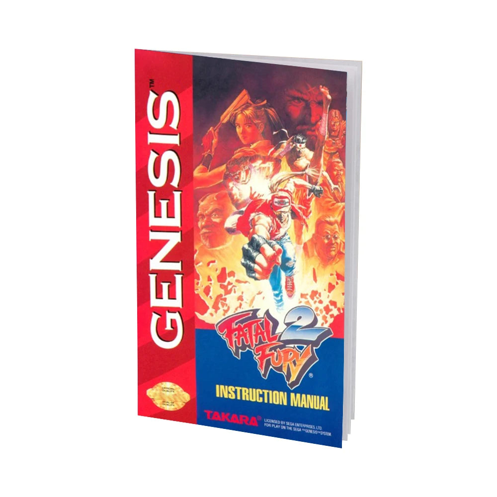 Retro Fatal Fury 2 16bit game cartridge for Sega Genesis Megadrive video game consoles