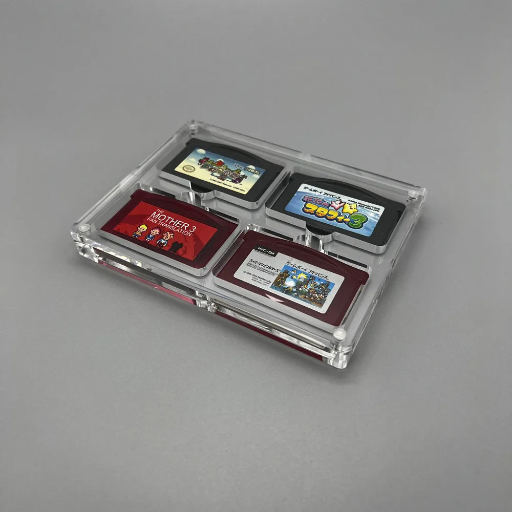 High transparency Acrylic Magnetic suction cover Games Storage Box Hard Shell cartridge Case for GameBoy ADVANCE GBA