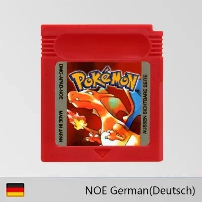GBC Game Cartridge 16 Bit Video Game Console Card Pokemon Red Yellow Blue Crystal Gold Silver NOE Version German Language