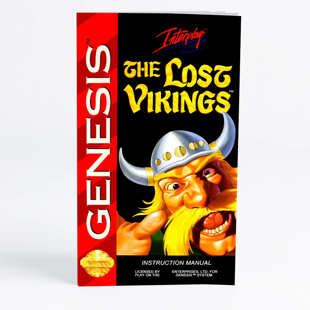 Retro Lost Vikings The 16bit game cartridge for Sega Genesis Megadrive video game consoles