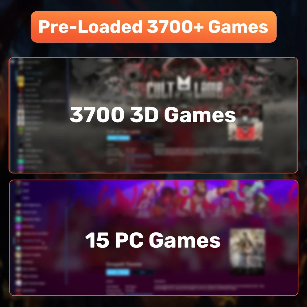 Launchbox 500G Gaming Hard Drive Emulator Game Consoles For PS4/Switch/Game Cube/PS3/PS2/WII/WIIU Built-in 3700+ 3D&AAA PC Games