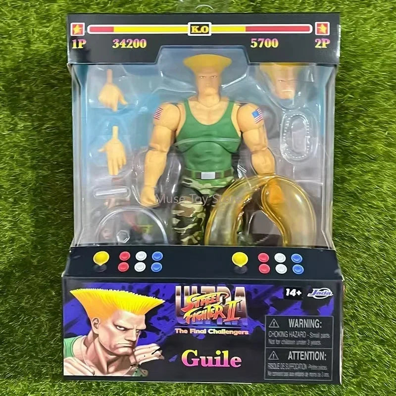 New In Stock Original Jada Street Fighter 6 Anime Figure 15cm Cammy White Guile Dee Jay Action Figure Street Fighter Toys Gift
