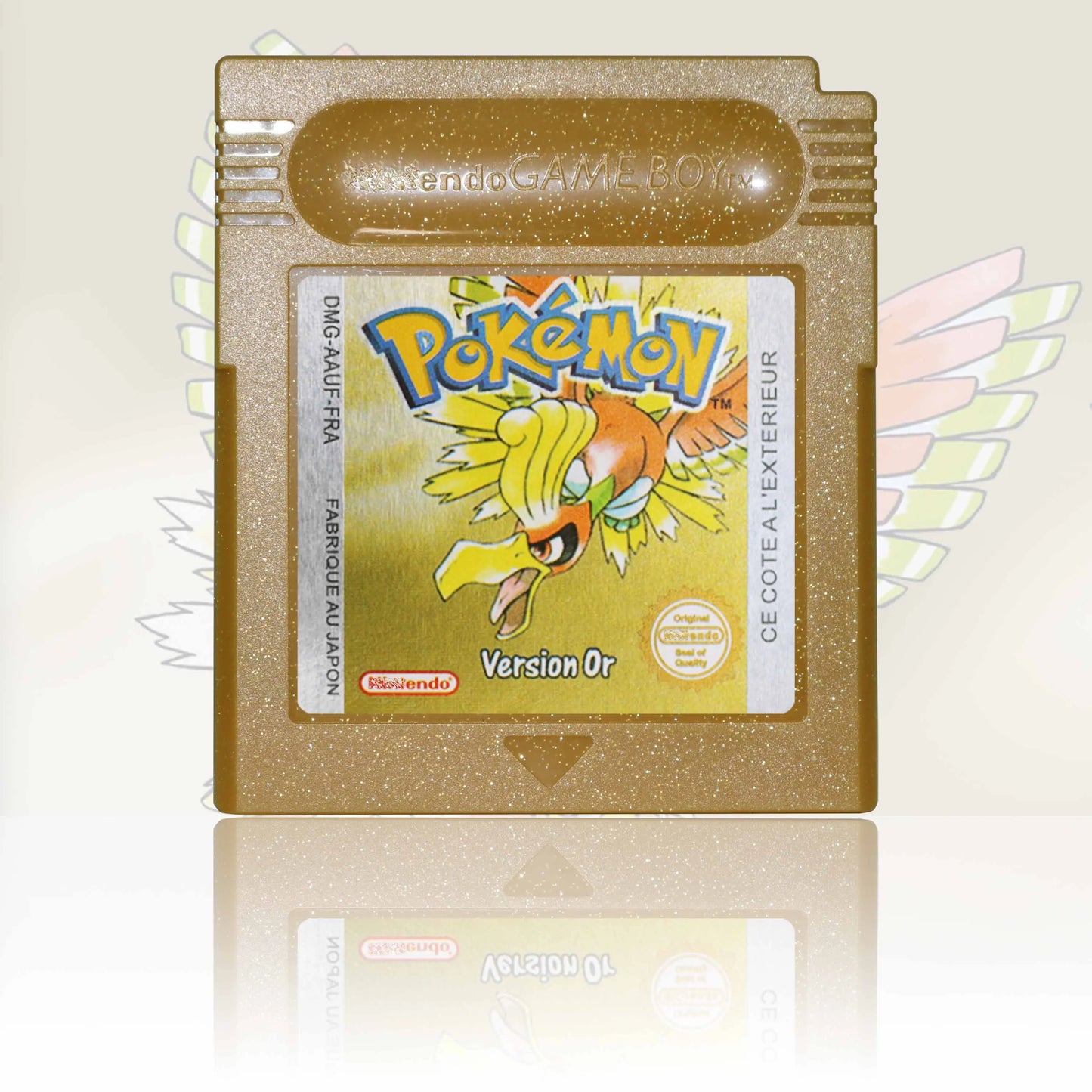 FRA Version Pokemon Rouge/Bleu/Jaune/Or/Argent/Cristal/Vert Game Cartridge GBC Video Game Console Card High Quality with Battery