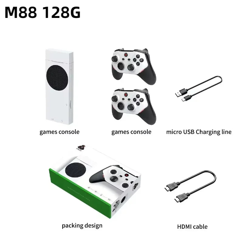 BOYHOM M88 Retro Video Game Consoles supports PS2/PS1/SS/DC/N64/MAME Super Console Rechargeable Wireless Game Controller RGB