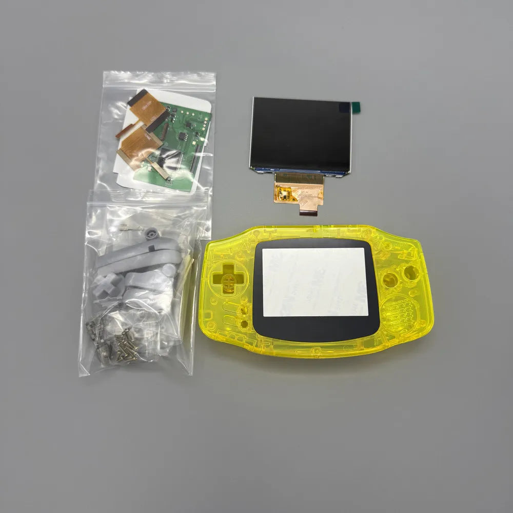 2025 GBA IPS LCD 3.0 "IPS high brightness LCD screen and shell kit for Gameboy advance GBA.no cut shell required easy to install