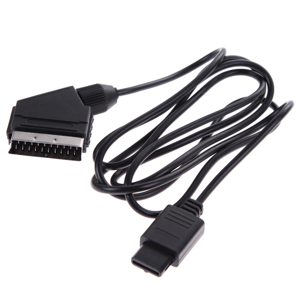 1.8m RGB Video AV A/V TV Scart Cable For Nintendo NES N64 SNES Stereo Audio Video Cord Wire for NGC NTSC Gamecube Game Console