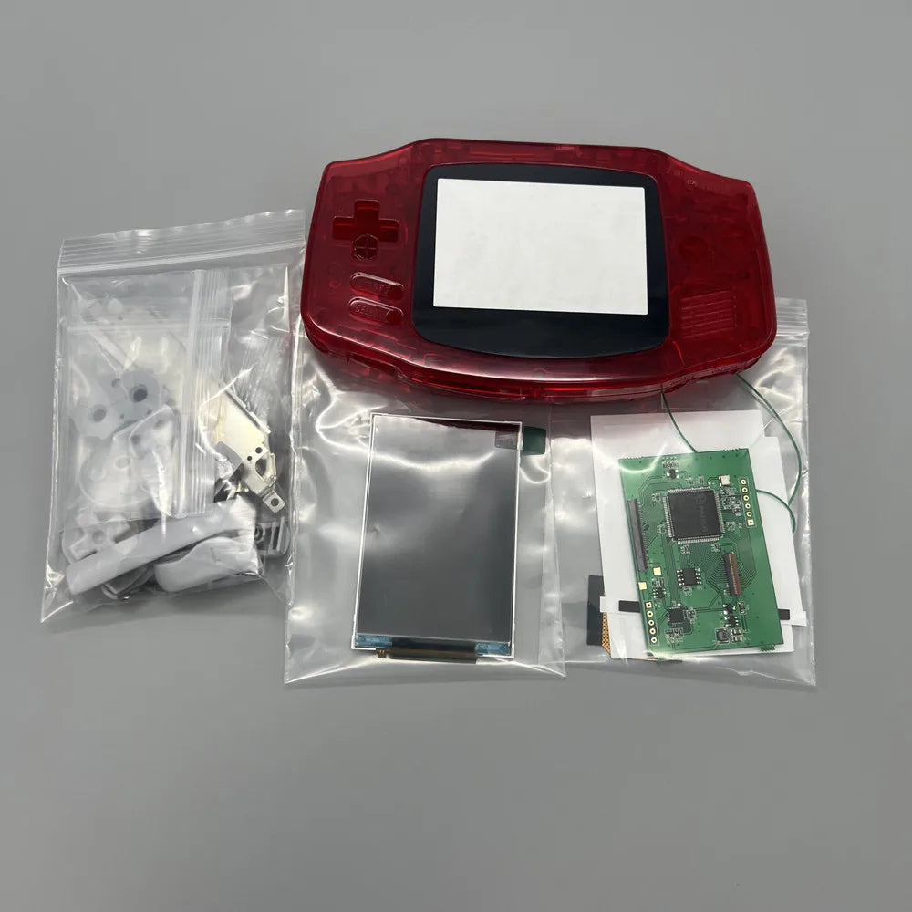 2024 new GBA IPS LCD no cut shell required easy to install 3.0 "IPS high brightness LCD and shell kit for Gameboy advance GBA