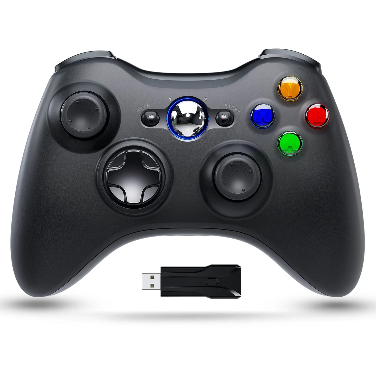 Controller for Xbox 360 Xbox 360Slim/PC Controllers 2.4G Wireless Gamepad W/ Dual Vibration Sensing Game Handle Joystick Rocker