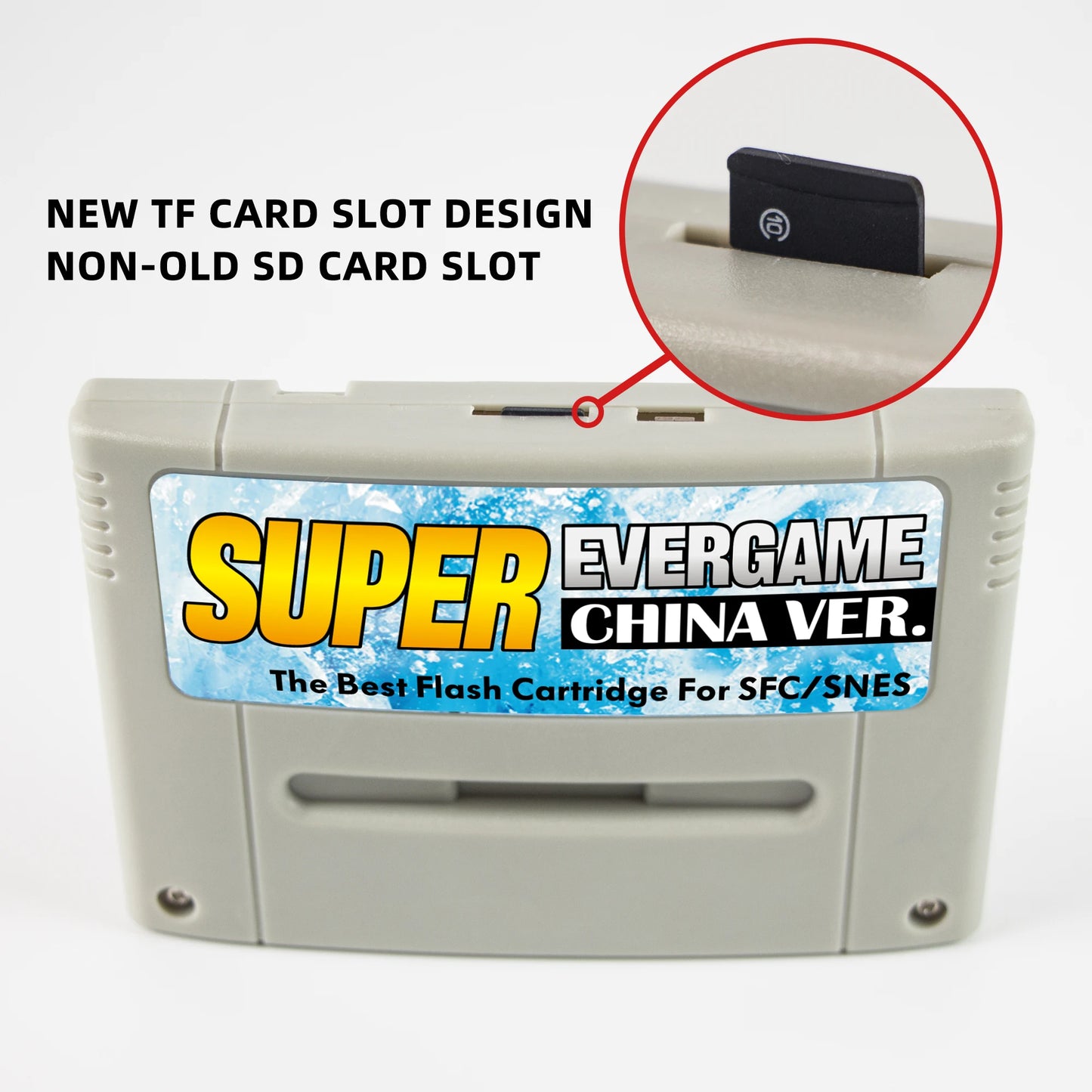 NEW For Super SNES Game Cartridge Card EVERGAME For Nintendo SNES 16-Bit JPN/EU/USD Video Game Console with TF Card 1000 in 1