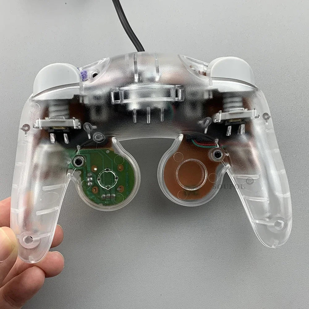 New Replacement Transparent Game Controller Joystick Gamepad Wired For NGC GameCube Video Game Console