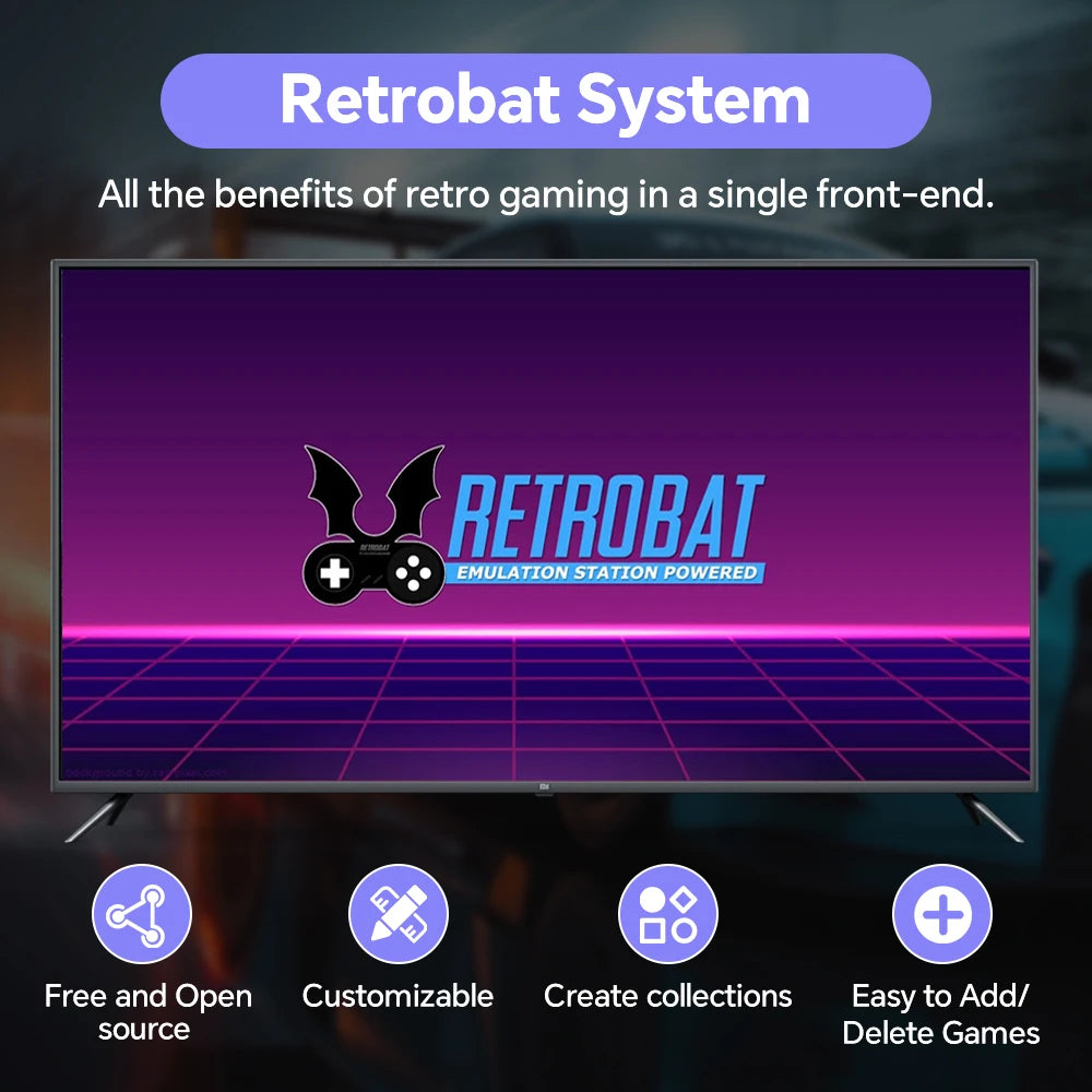 JMachen 500GB Gaming HDD Retrobat System Retro Video Game Console with 64600+Games&70+Emulators for PS3/PS2/PS1/PSP/MAME/N64/NES