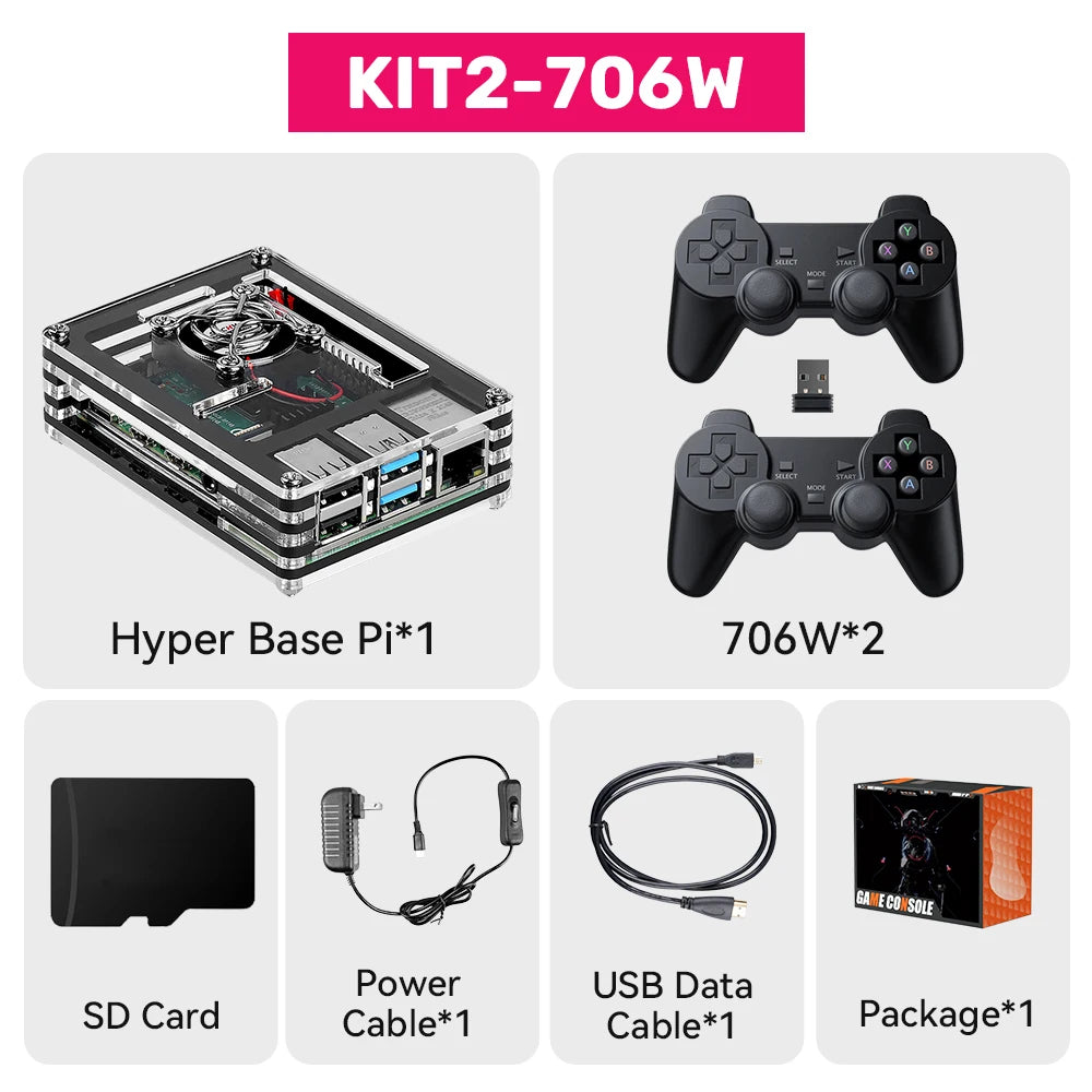 Raspberry Pi 4 Model B with 90000+Retro Games Batocera System Mini PC/Video Game Consoles for PS1/PSP/SEGA/SNES/NES/MAME/NDS/3DO