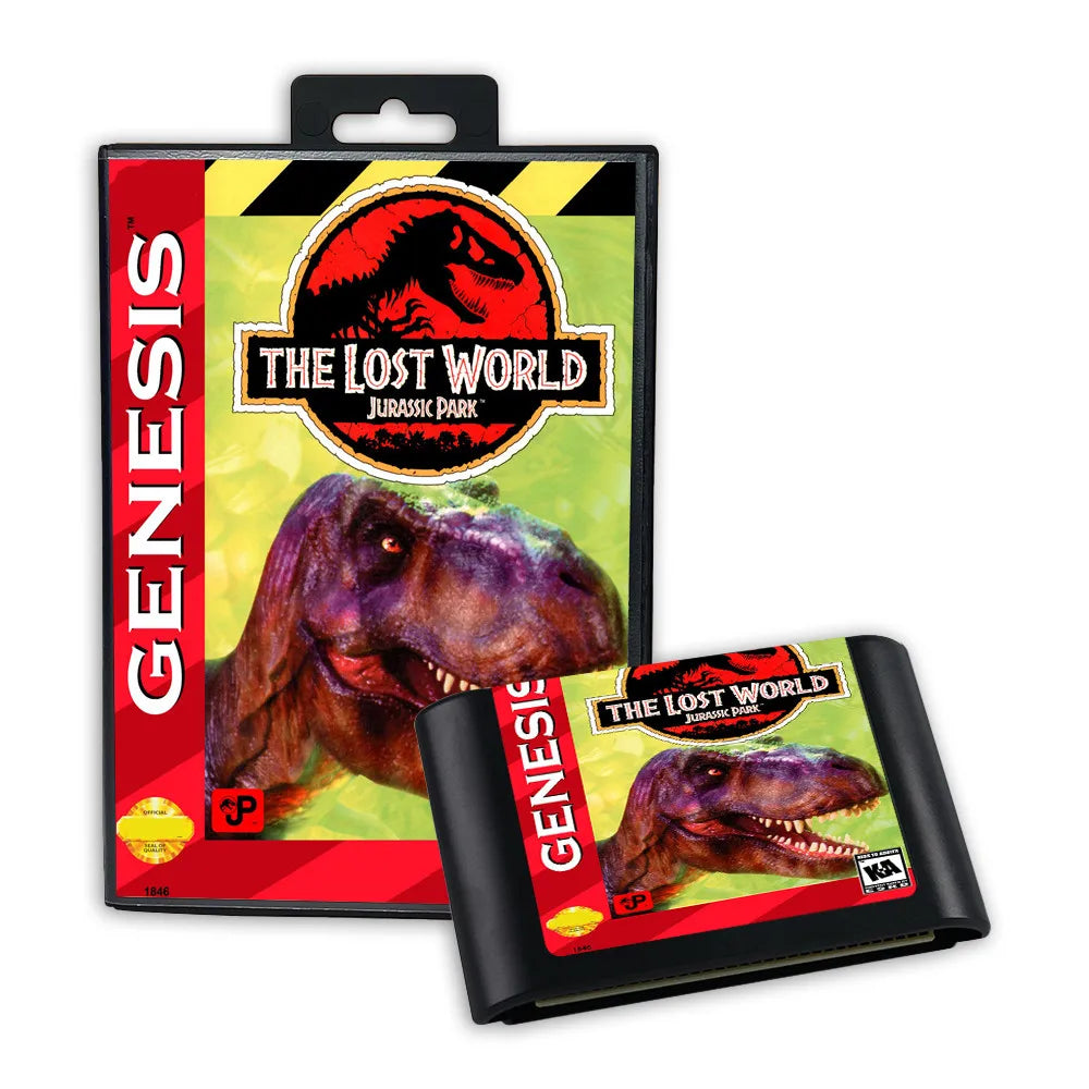 Retro Lost World, The - Jurassic Park 16bit game cartridge for Sega Genesis Megadrive video game consoles