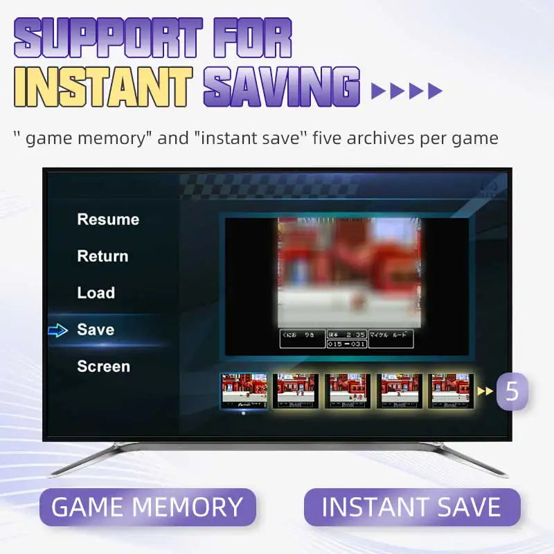 16bit Retro Game Console HDMI-Compatible 4K TV Super Game Console For For SNES NES Mame 5000 Games Dual Wireless Gamepad