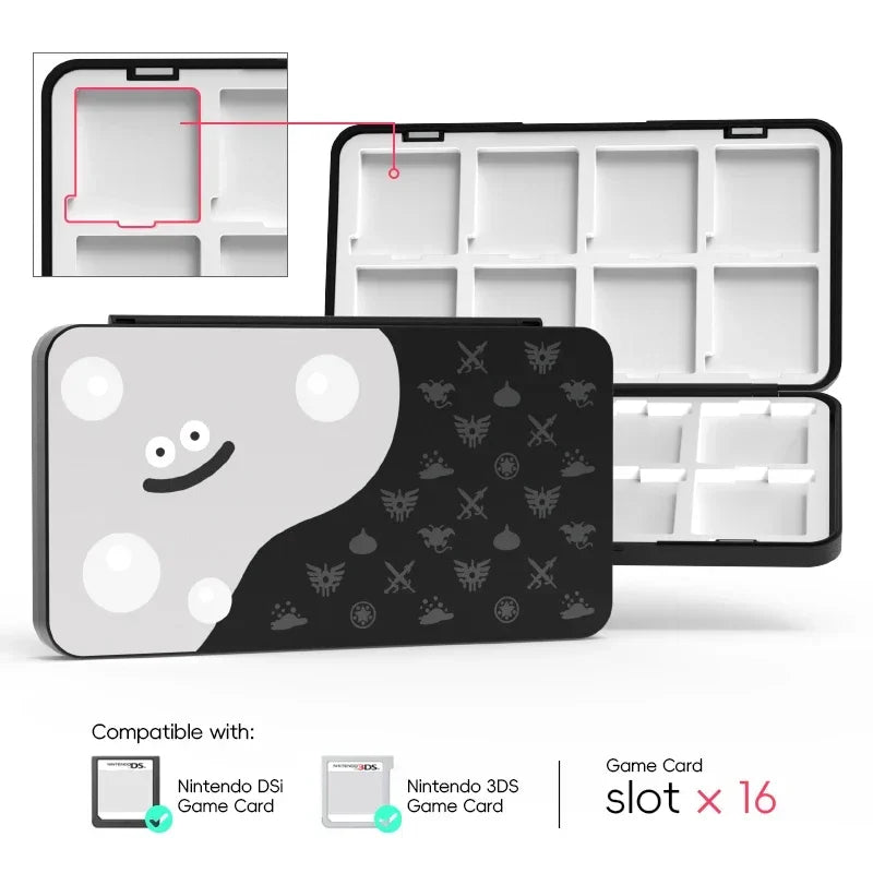 Portable 16-Slot Game Card Holder Storage Case for Nintendo 3DS, 3DSXL, 2DS, 2DSXL, DS, and DSi