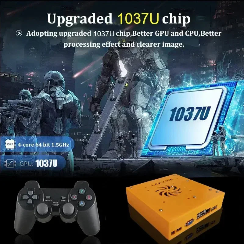 LZAKMR M8 Plug and Play Retro I3-3110M Game Console 500G HDD 70000+Games For Wii PS2 N64 PSP GameCube N64 Wireless handle
