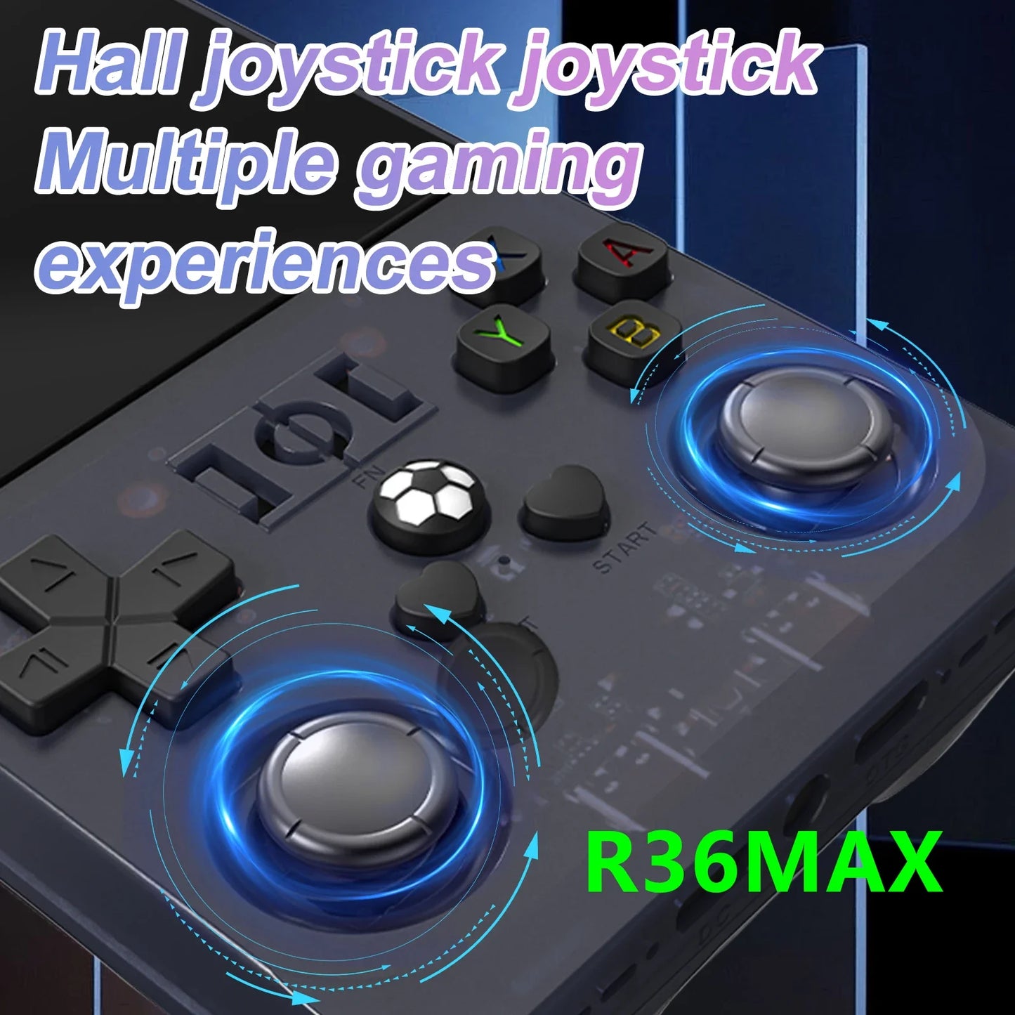 R36MAX Retro 128G Handheld Game Console Linux System 3.5 Inch IPS Screen Portable Pocket Video Player 64GB 128GB Games with Bag