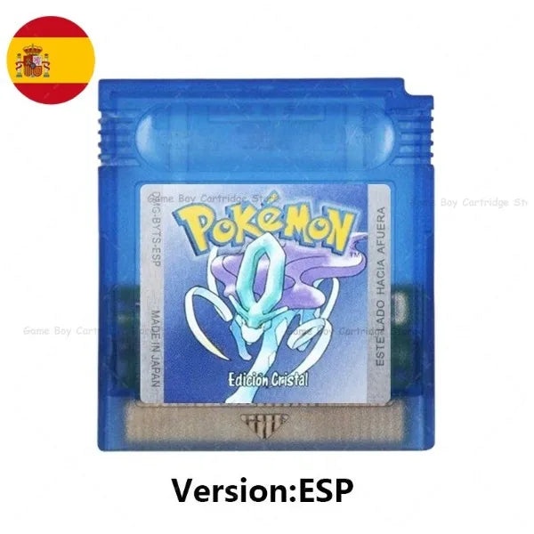 GBC Pokemon Cartridge Bundle Red/Blue/Crystal/Gold/Silver/Yellow/Green with Multi-Language