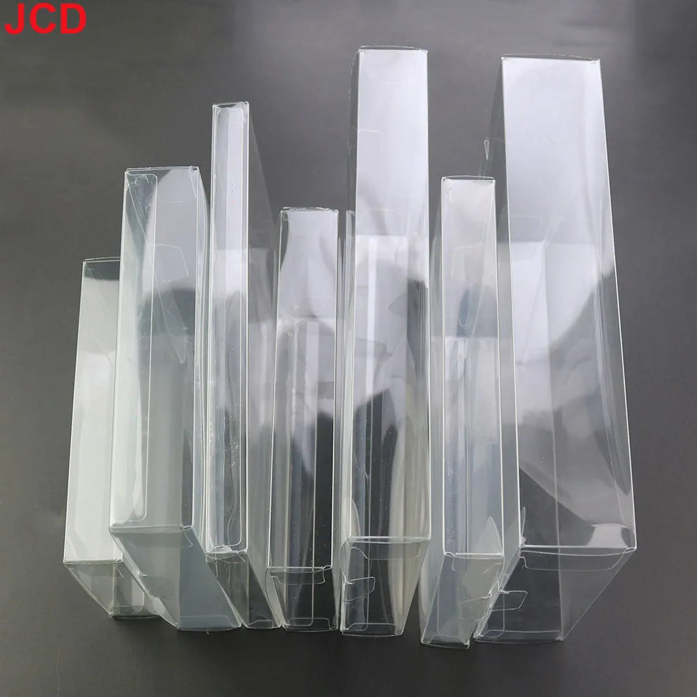 JCD 1pcs Clear Transparent Game Cartridge Box Case CIB Games Plastic PET Protector for N64 NES SNES for GB GBA GBC NGPC Switch
