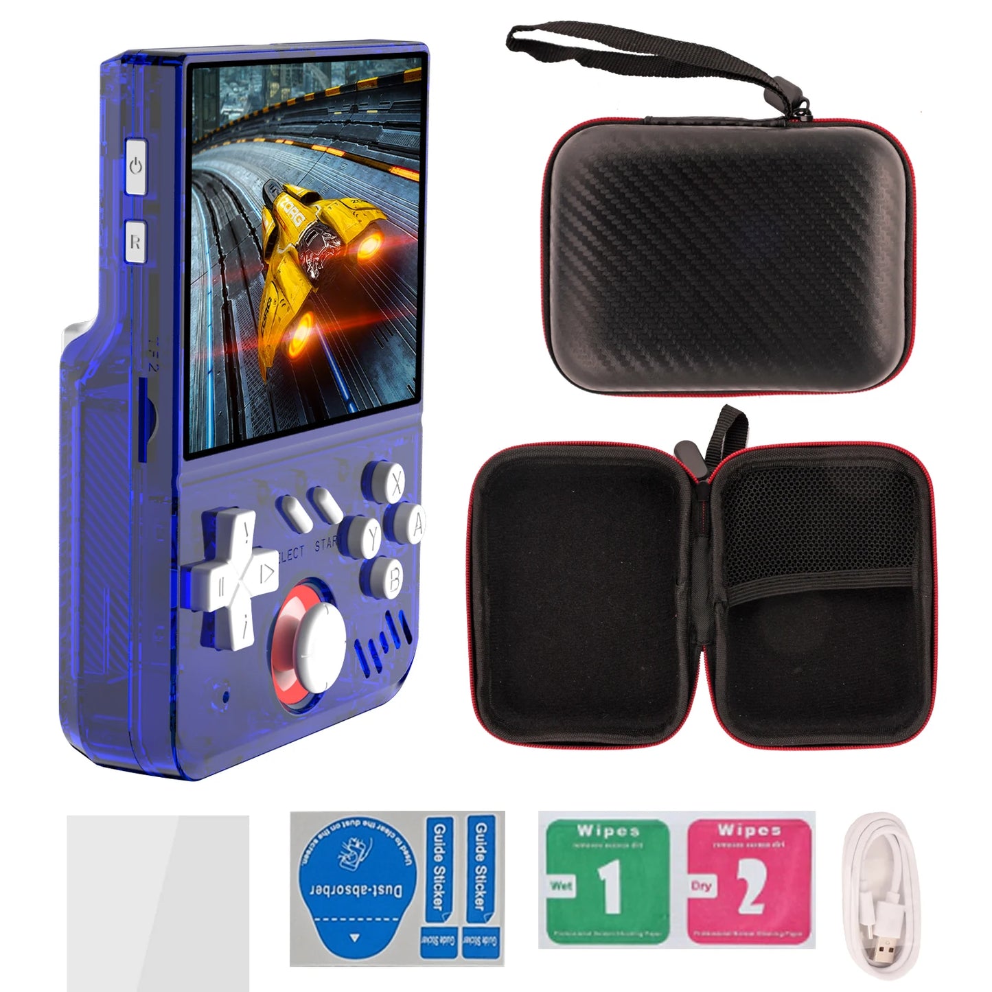 128GB My mini Retro Handheld Game Console 3.5-inch IPS Screen Linux System with 22000+Games for PS3/PS2/PS1/PSP/N64 for Gifts
