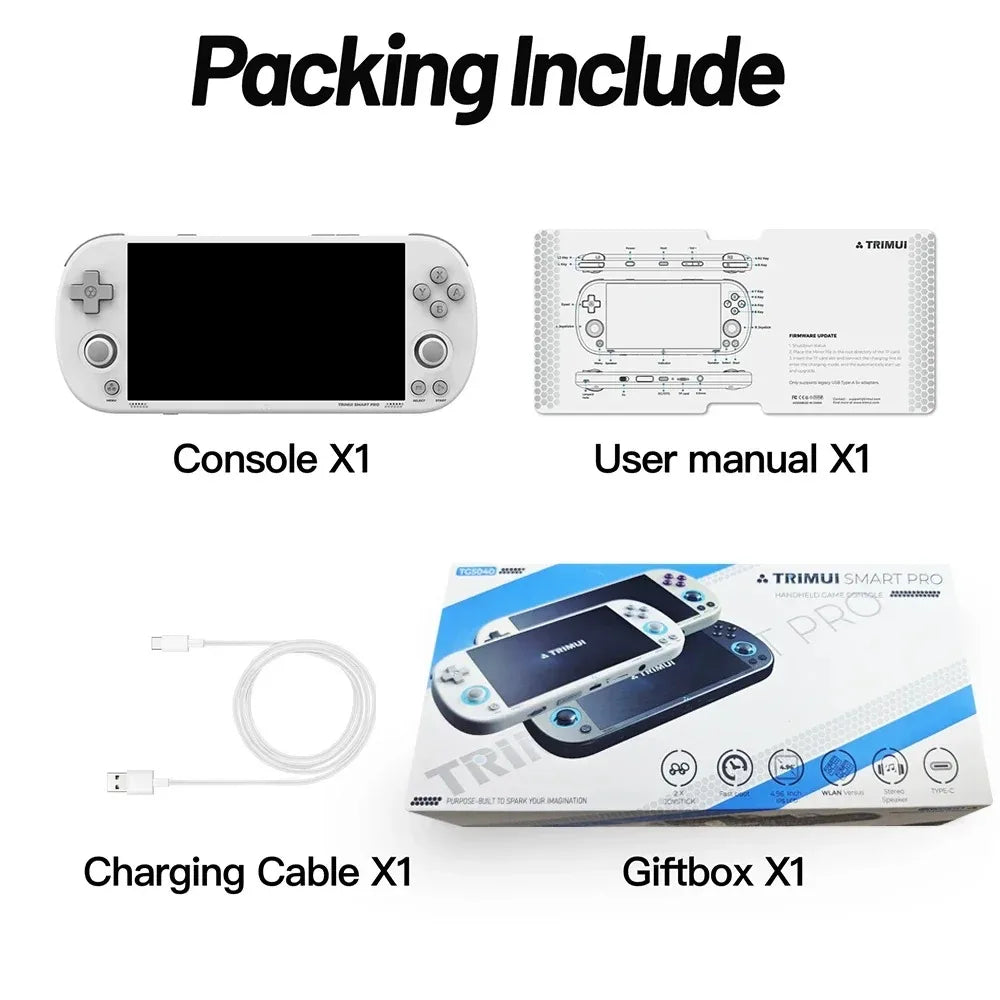 TRIMUI Smart Pro Handheld Game Players 4.96'' IPS Screen Portable Consoles Linux System Emulator Console Retro Video Game PS1