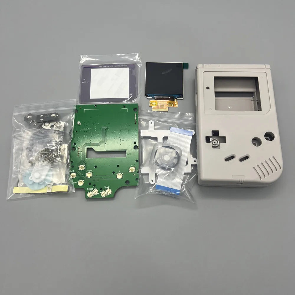 2.45-inch original size high brightness LCD screen and shell for Gameboy GB DMG LCD.Simple installation.No need to cut the shell
