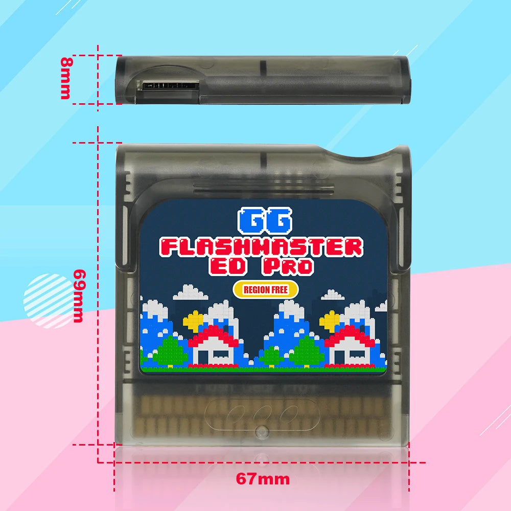 2025 New Upgrade Game Gear Cartridge FlashMaster Cart With 8GB TF Card With 1200+ Games For Sega Game Gear GG Console