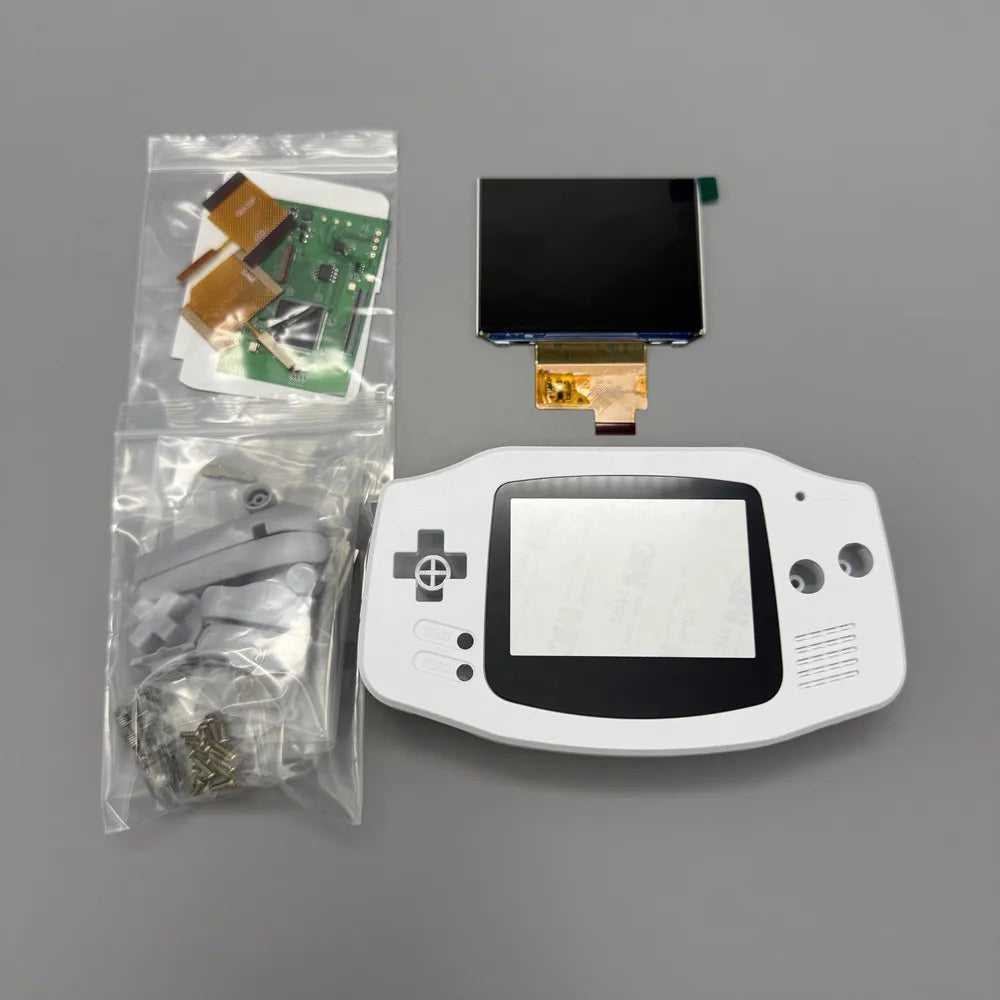2025 GBA IPS LCD 3.0 "IPS high brightness LCD screen and shell kit for Gameboy advance GBA.no cut shell required easy to install