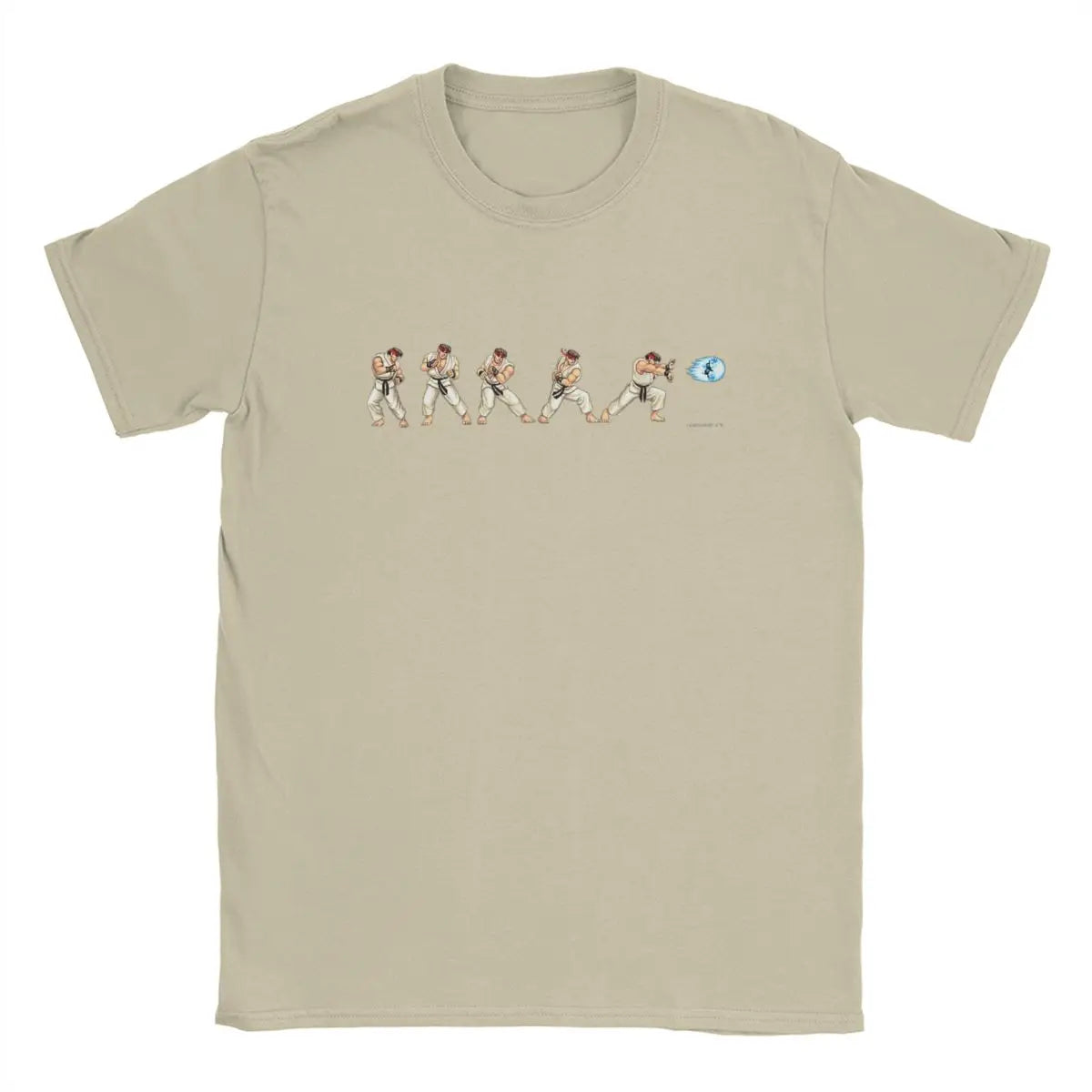 Street Fighting T Shirt Fighters II RYU HADOKEN Men Game Funny Harajuku Tees Short Sleeve Crew Neck T-Shirt Pure Cotton Present