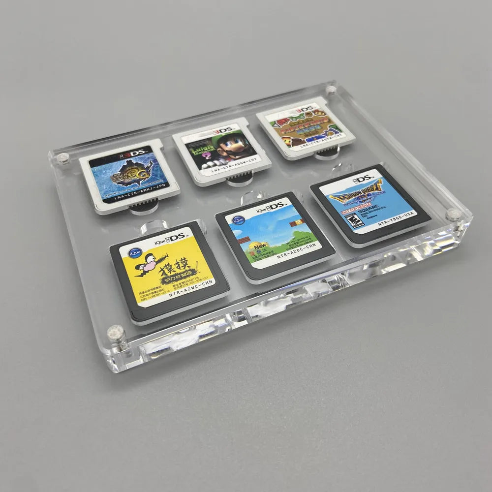 High transparency Acrylic Magnetic suction cover Games Storage Box Hard Shell cartridge Case for Nintendo 3DS DS