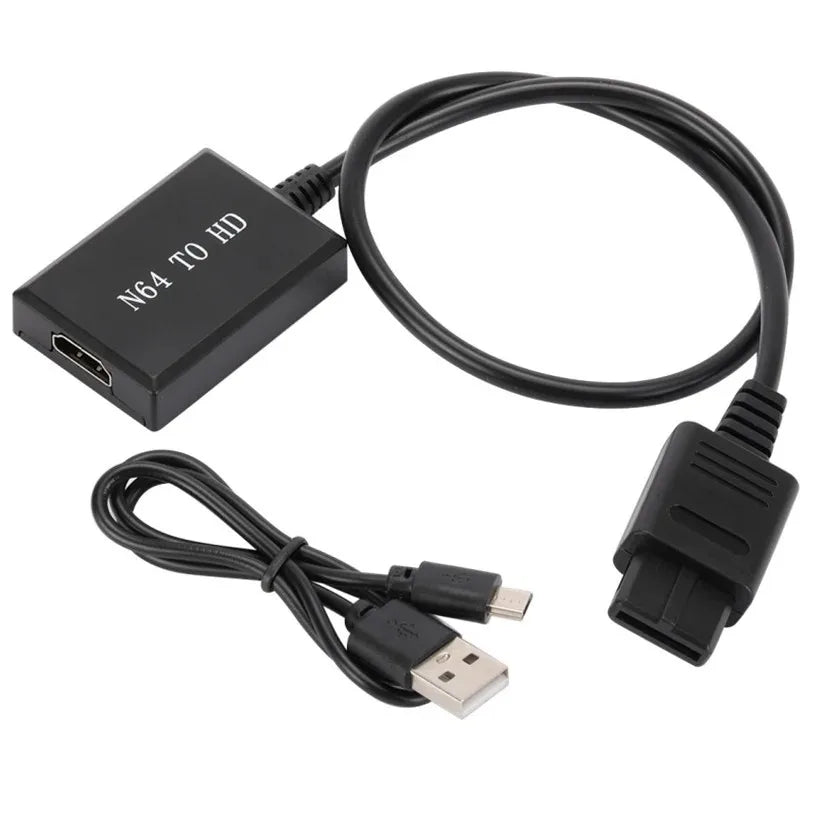 For N64 To HDMI-compatible Converter HD Link Cable for N64/GameCube/SNES Plug and Play 1080P for Nintendo 64 To HD Converter