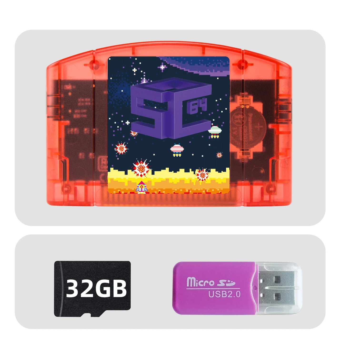 REMANK SC64Summer N64 SC64 Open Source N64DD Flash TF/SD Cart SC64 GBC SNES 64DD 5000-in1 Retro Video Game Console Accesories