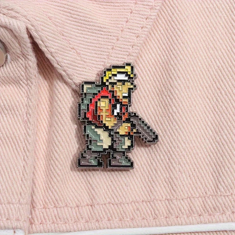 1pc Classic Retro Old Games Metal Slug Enamel Pins – Cartoon Metal Brooch Badge for Jacket, Bags, Hats, Cosplay Accessories