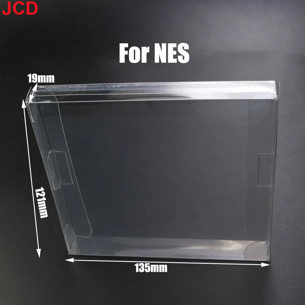 JCD 1pcs Clear Transparent Game Cartridge Box Case CIB Games Plastic PET Protector for N64 NES SNES for GB GBA GBC NGPC Switch