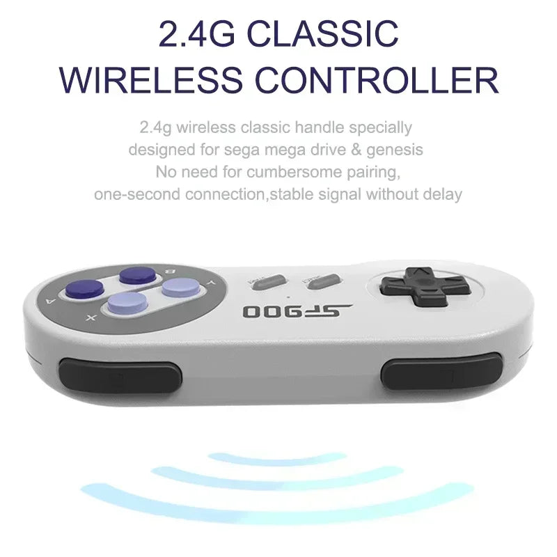SF900 Consola for Super Nintendo 16 Bit Game Stick 5000 Retro Games HD Video Game Consoles for NES SNES Wireless Controller