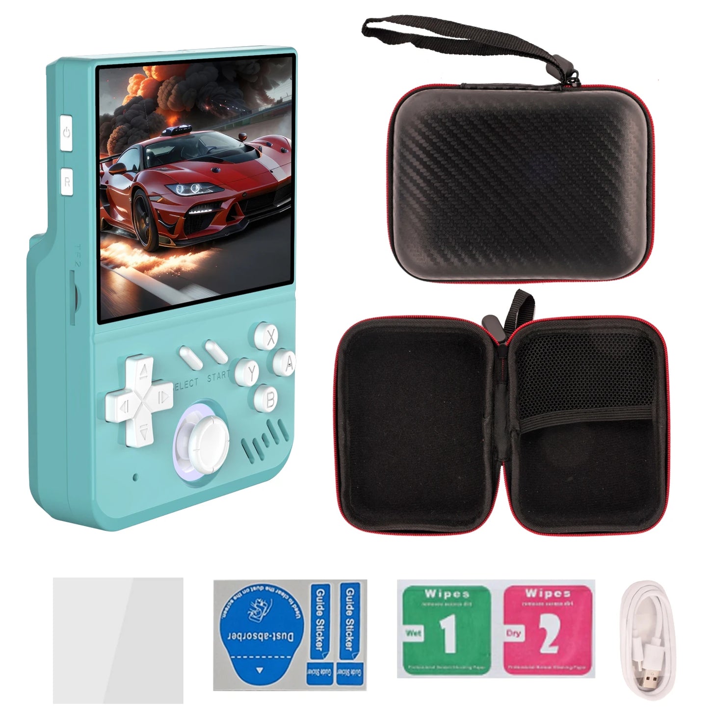 128GB My mini Retro Handheld Game Console 3.5-inch IPS Screen Linux System with 22000+Games for PS3/PS2/PS1/PSP/N64 for Gifts