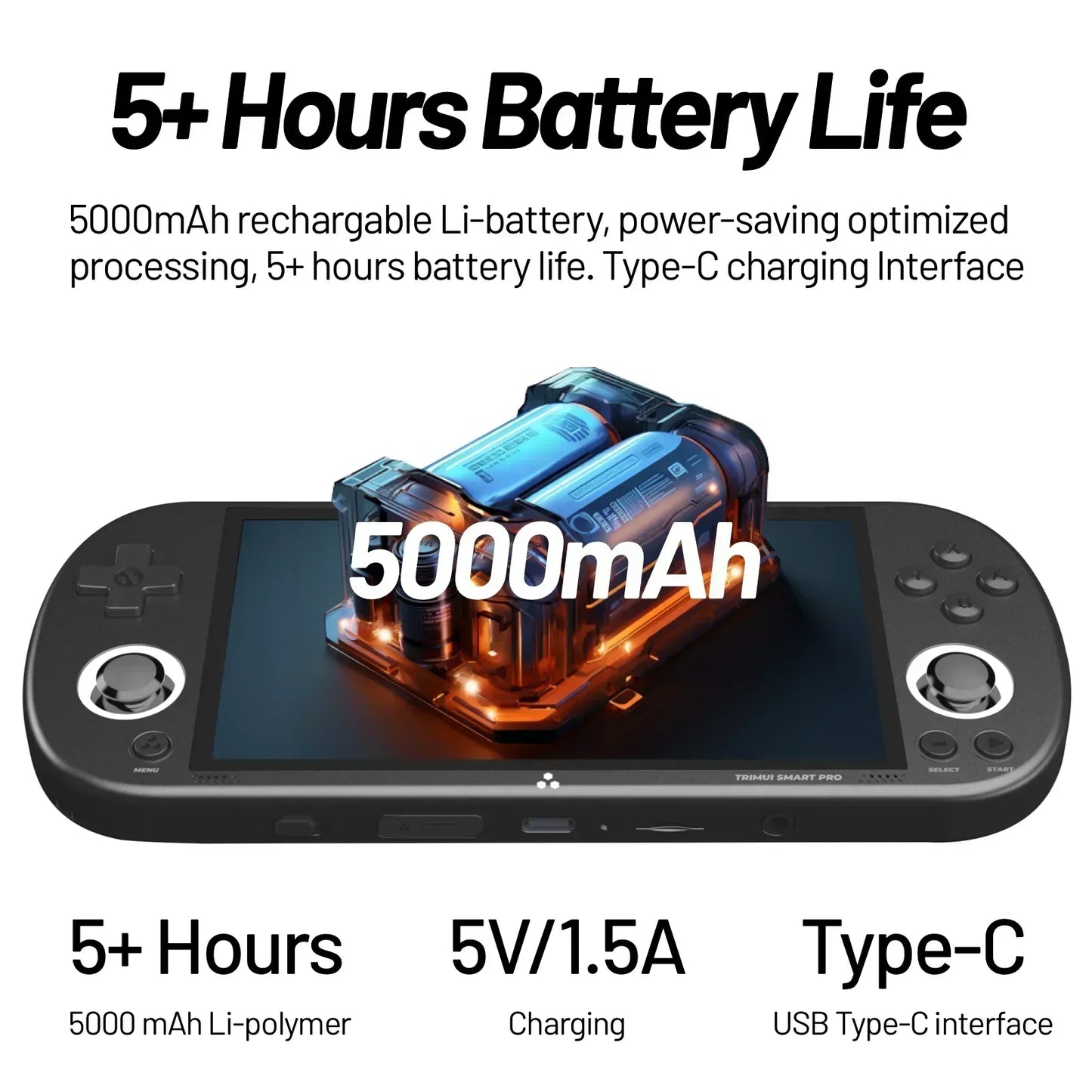 TRIMUI Smart Pro Handheld Game Players 4.96'' IPS Screen Portable Consoles Linux System Emulator Console Retro Video Game PS1