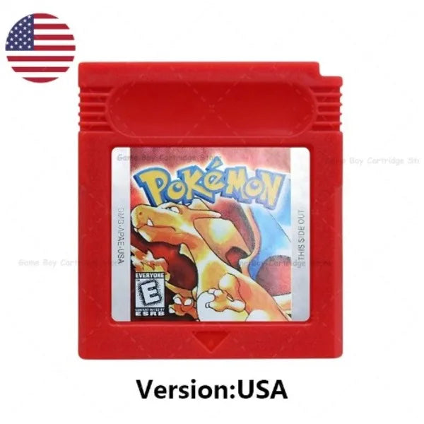 GBC Pokemon Cartridge Bundle Red/Blue/Crystal/Gold/Silver/Yellow/Green with Multi-Language