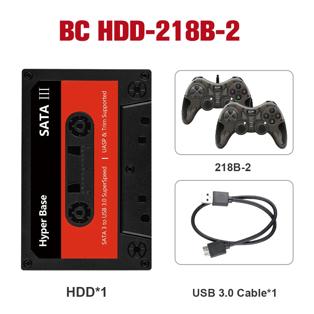 Batocera 500GB/2TB Gaming HDD With 52000+Games For PS3/PS2/Wii/WiiU/Sega Saturn/N64/SNES/MAME Retro Game Console for Windows PC