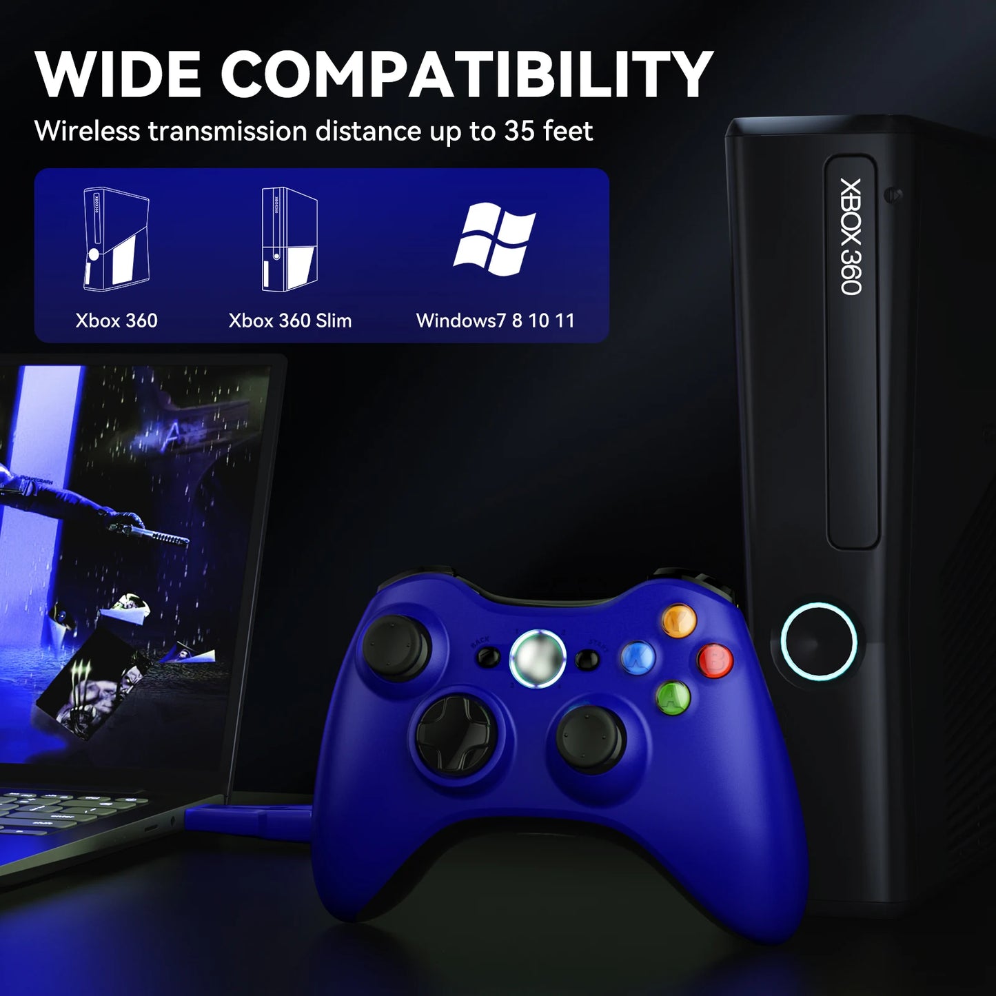 Xbox360 Wired/Wireless Game Controller Console Joypad For Win 7/8/10 Pc/ps3 Joystick Controle Mando Gamepad For Xbox 360