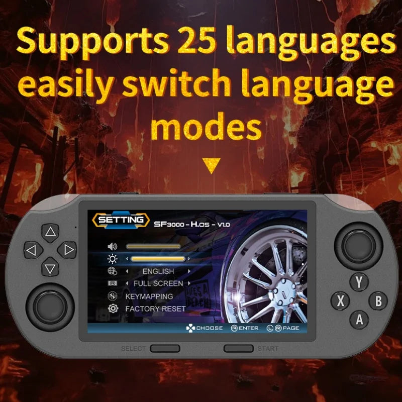 Handheld game consoles support emulators MAME,PS1, FC, SFC,MD.GB, GBC, GBA,PCE, ATARI, SMS, GG, NGPC WSC retro game consoles