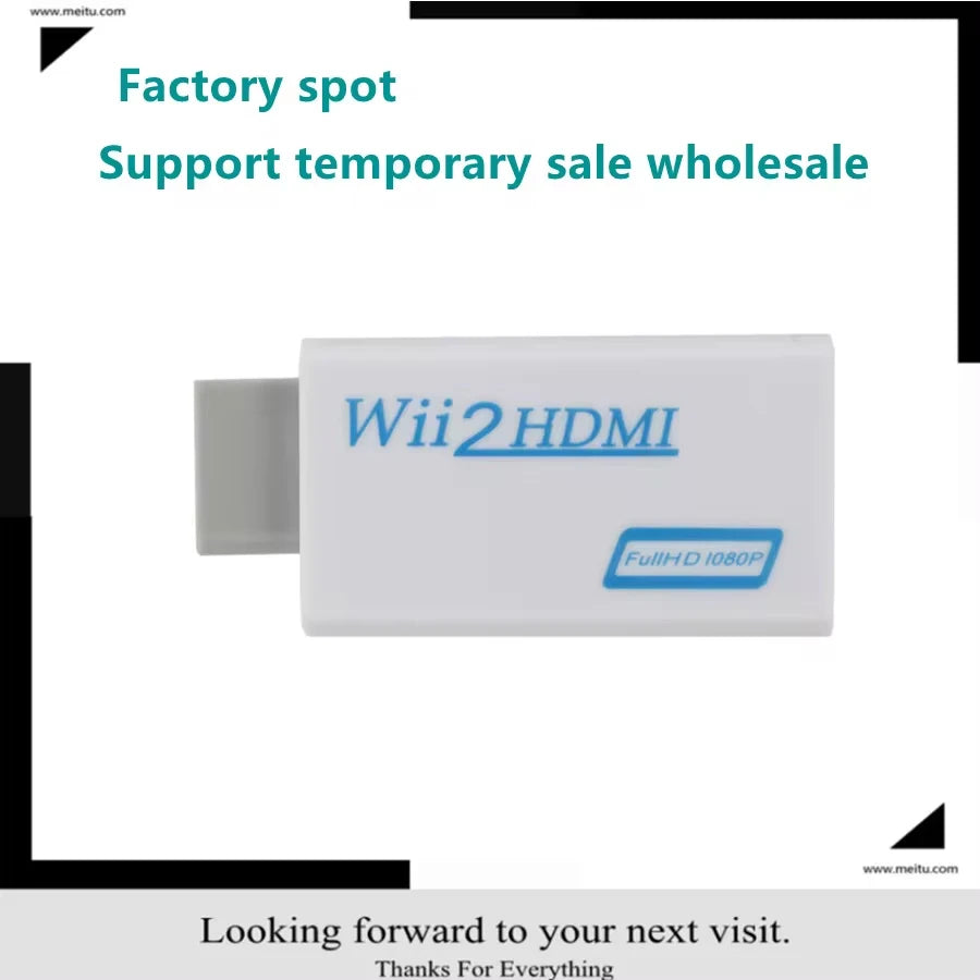 WII to HDMI Converter Full HD 1080P WII to HDMI Wii 2 HDTV ConverterWii To HDMI Adapter 3.5mm Audio for PC HDTV Monitor Display
