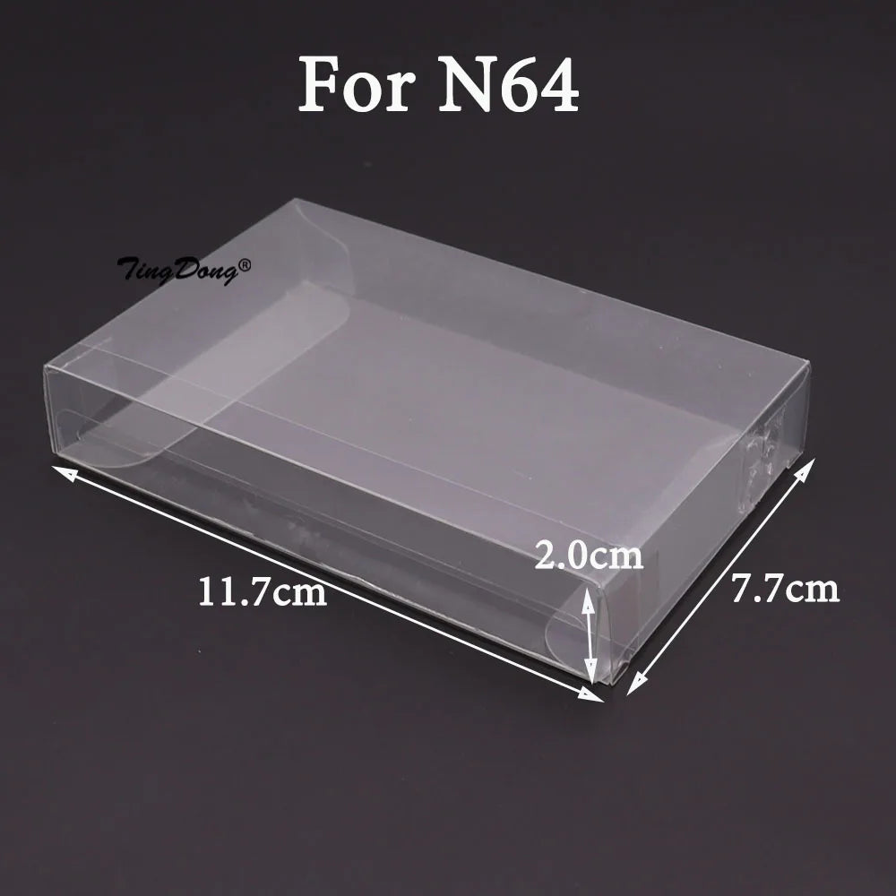 Clear Transparent Game Cartridge Box Case CIB Games Plastic PET Protector for N64 NES SNES for GB GBA GBC NGPC Switch For PS5