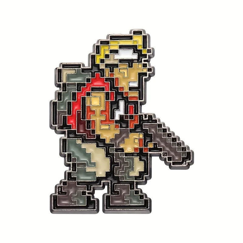 1pc Classic Retro Old Games Metal Slug Enamel Pins – Cartoon Metal Brooch Badge for Jacket, Bags, Hats, Cosplay Accessories