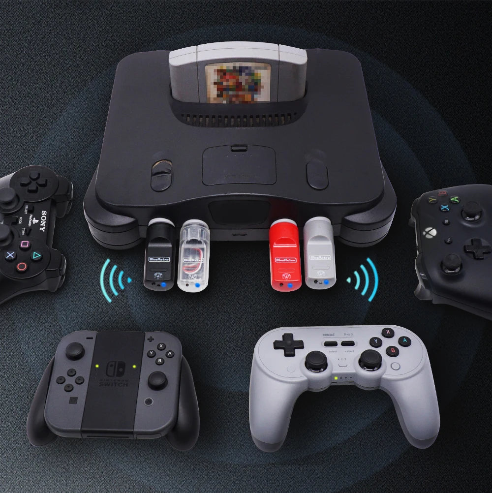 RetroScaler BlueRetro Wireless Game Controllers Adapter for Nintendo 64 Console to PS3 PS4 PS5 8bitdo ultimate Game Contorllers