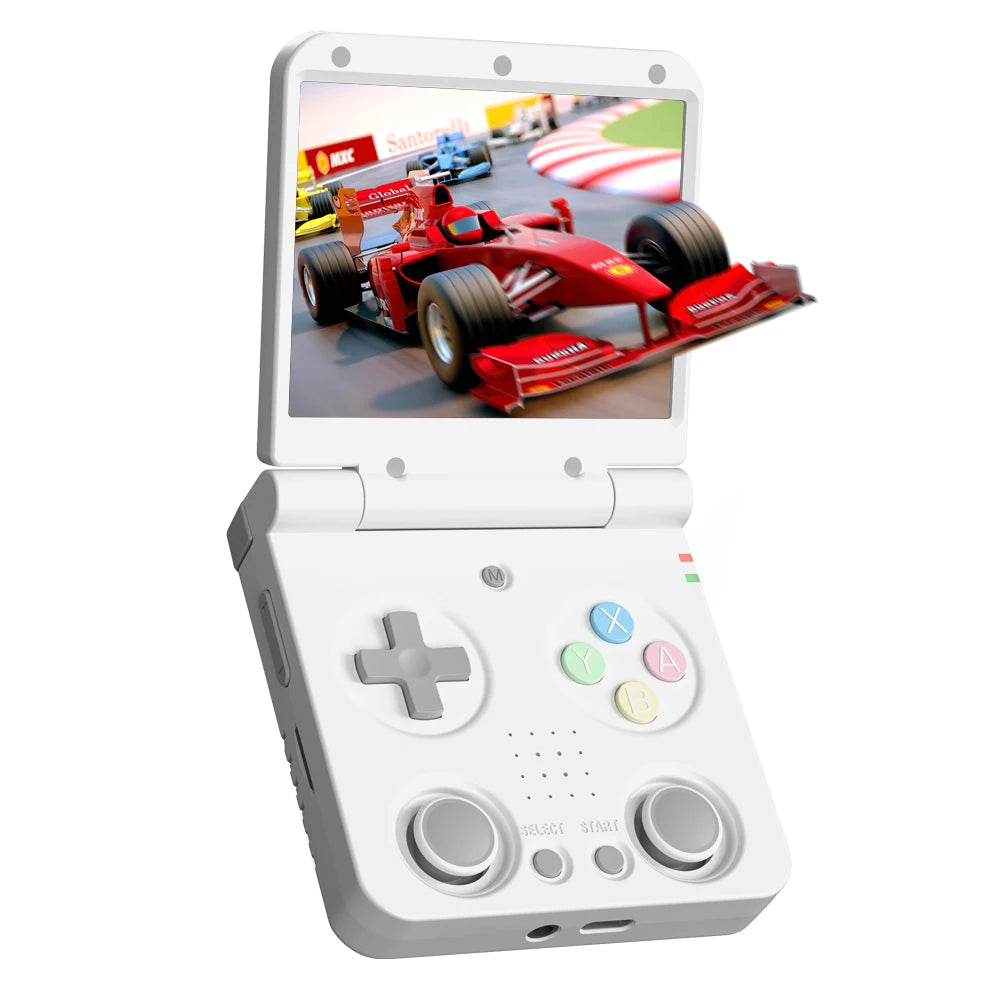 MIYOO Flip V2 Handheld Game Console 3.5Inch Childhood Classic Portable Retro Video Games Consoles Dual Analog Sticks Storage Bag