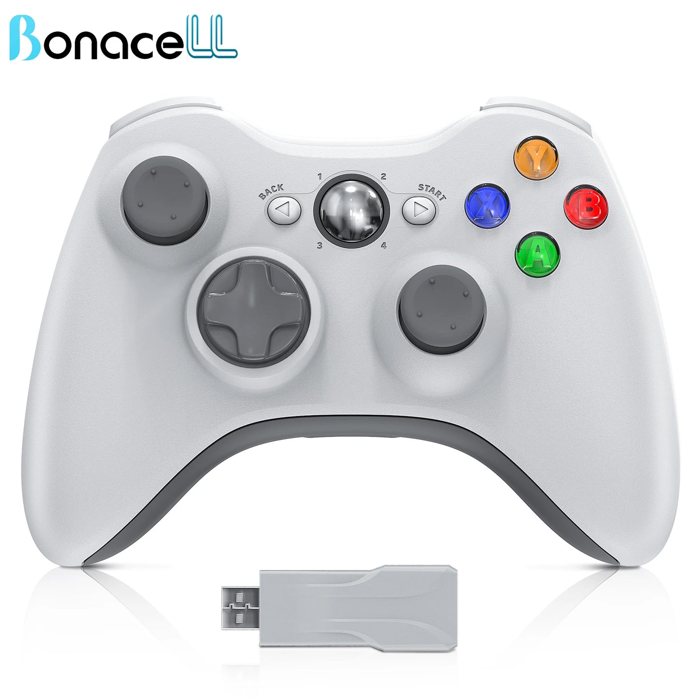 Gamepad for Xbox 360/PC 2.4G Wireless Controller W/Dual Vibration Hall Effect 6-Axis Gyro Joystick Game Remote Control Handle