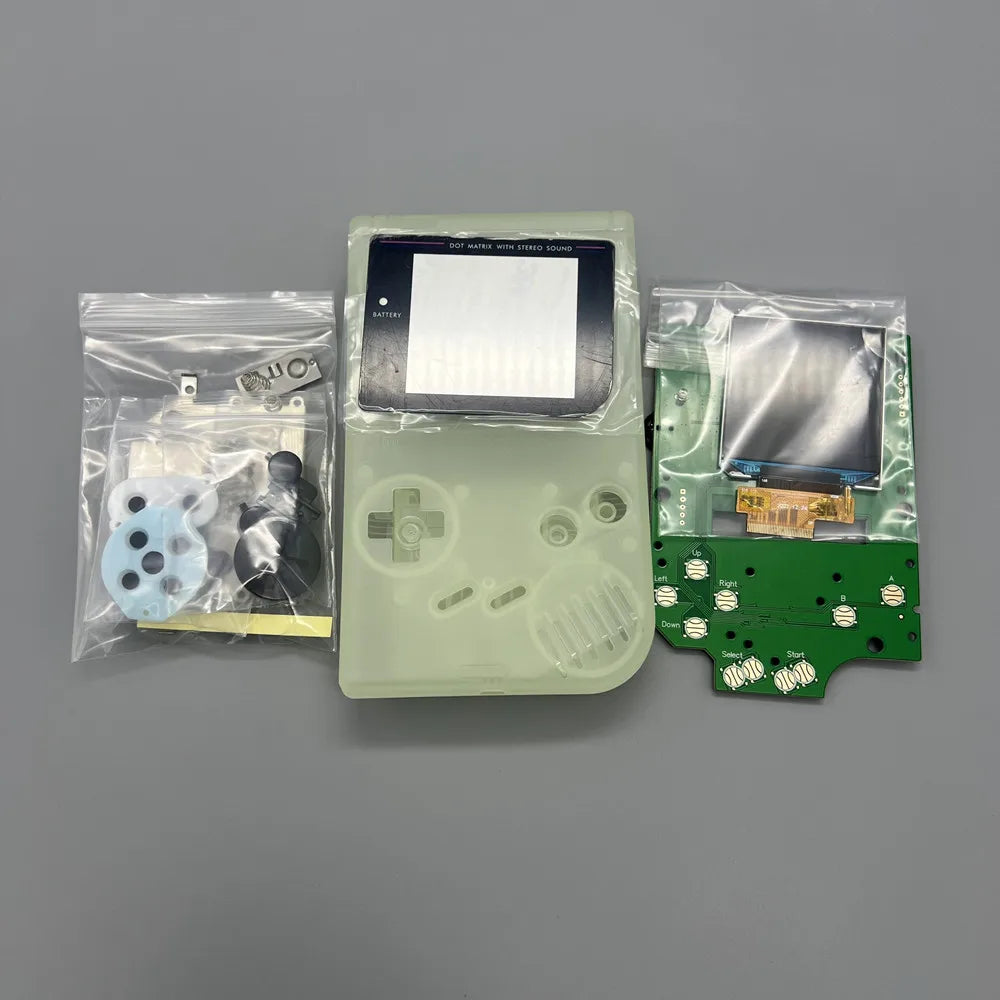 2.45-inch original size high brightness LCD screen and shell for Gameboy GB DMG LCD.Simple installation.No need to cut the shell
