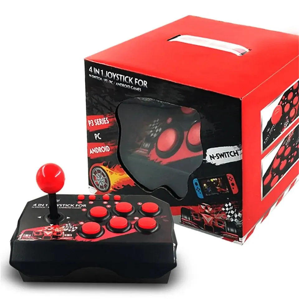 For Switch 4-in 1Game Joystick With 3M USB Cable TURBO Games Console Rocker Arcade Station For Nintendo Switch Android TV PS3 PC